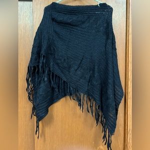 American Eagle Black Poncho